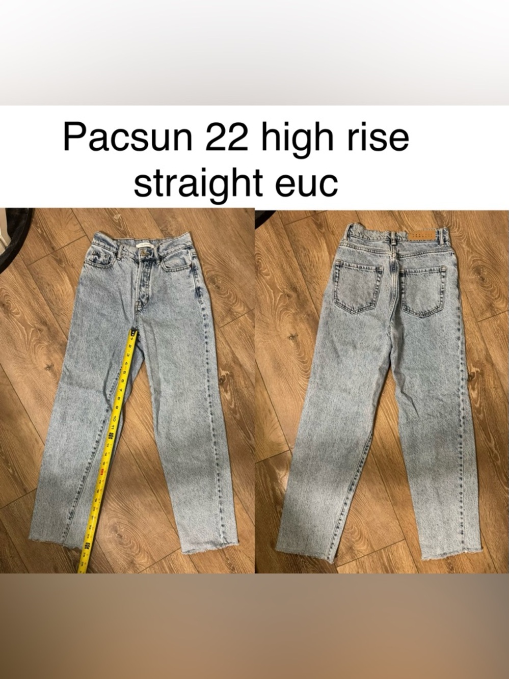 PacSun Light Blue High-Rise Straight Jeans